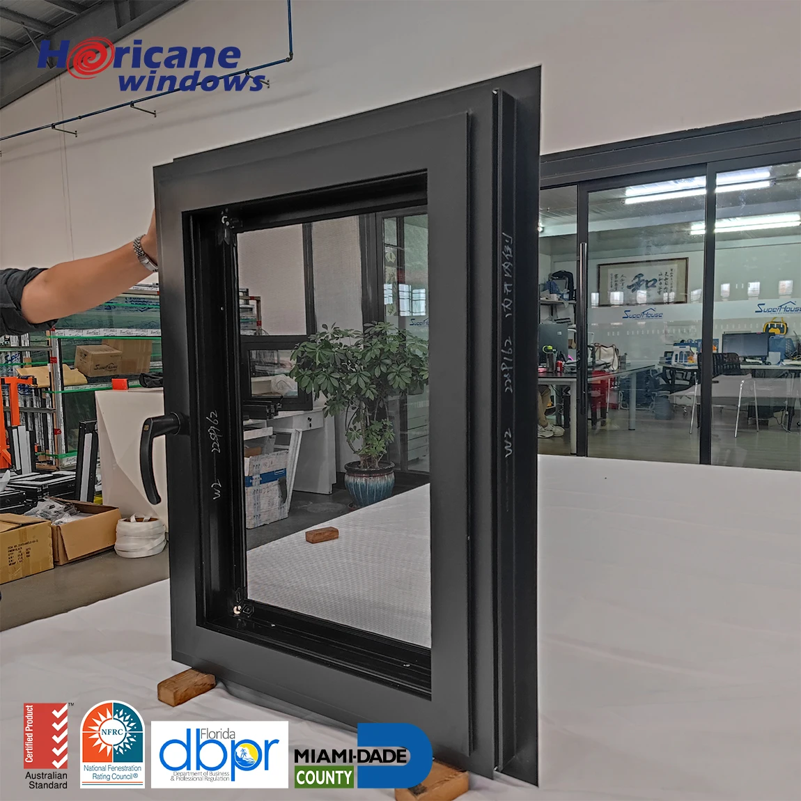 North america wooden structure house customized warm keeping thermal break triple glass swing casement window with nail fin