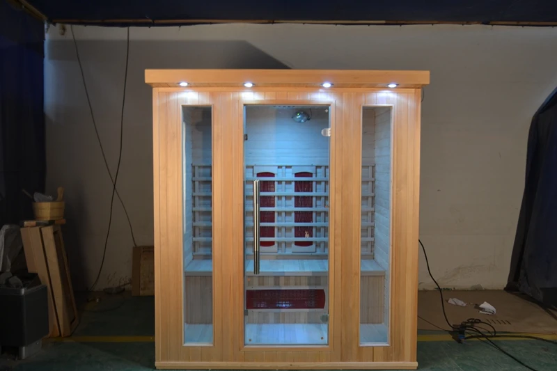 Large Size Indoor Infrared Sauna 4 Person Wood Infrared Sauna Room