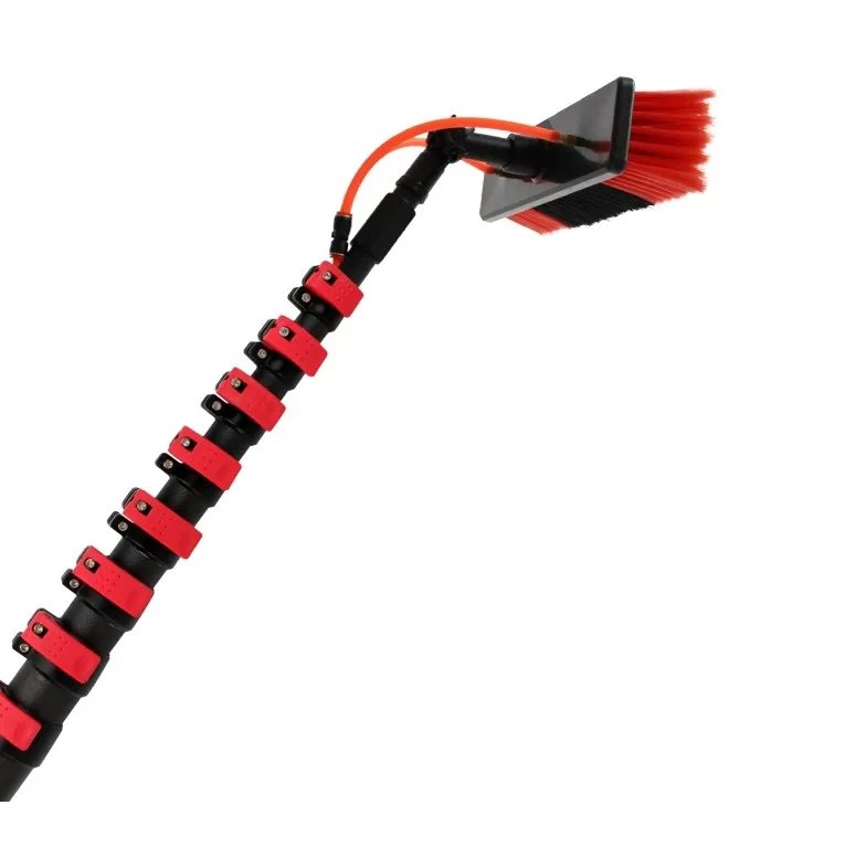 waterfed  wheel brush for the PV  tent roof car cleaning nylon aluminum alloy pole