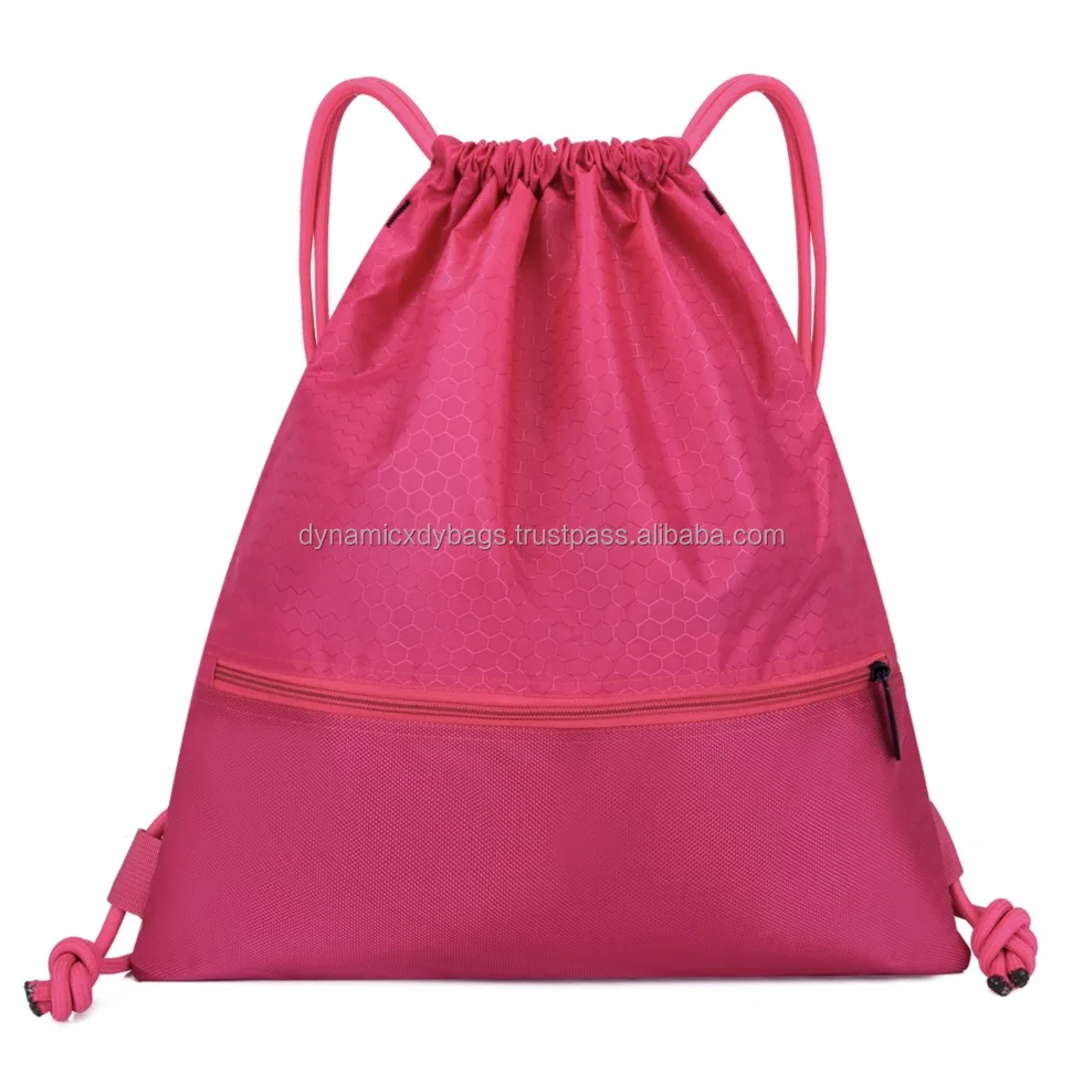 Vietnam Factory Customized Drawstring Bag Cinch Backpack Recycled Waterproof Polyester Sports Gym Drawstring Backpack