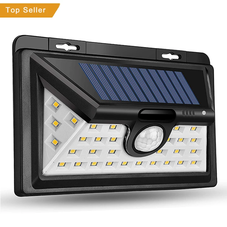 Waterproof Solar Rechargeable LED Garden Lamp Outdoor Polycarbonate Aluminum PIR Motion Sensor Night Security Wall Light