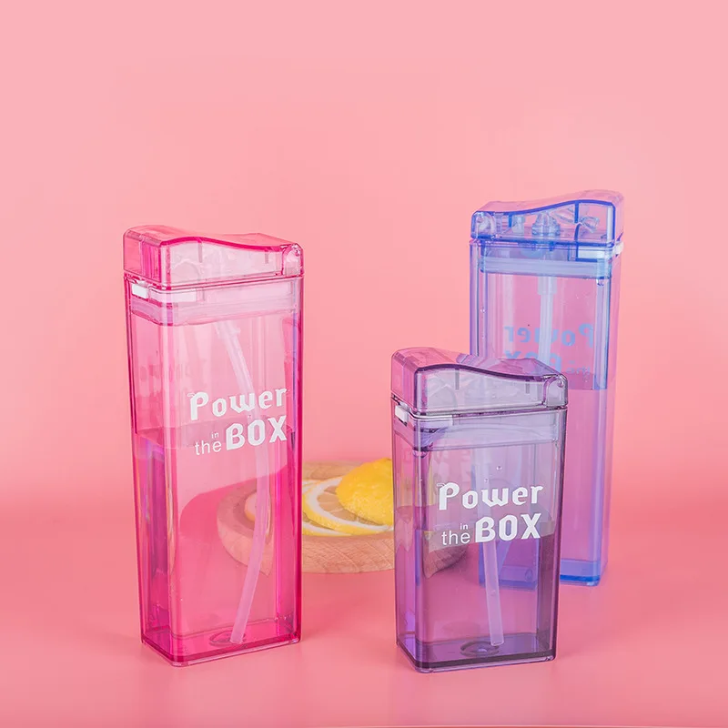 FX Water Bottle Kids Drinking Bottle BPA FREE Tritan Material Power In The BOX Children School Sports Juice Bottle With Straw
