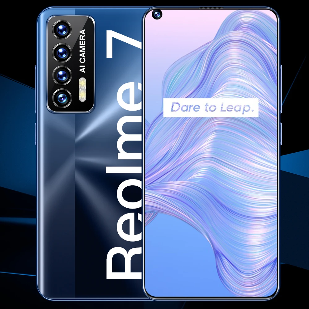 Мобильный телефон Reolme7 android, смартфон 5g, 7,3 дюймов, телефон, игровой контроллер tecno