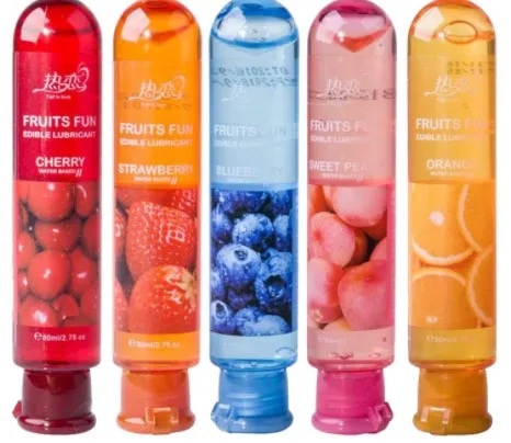 Fruit Flavor Anal Water Based  Personal Gel Lubricant Passion Strawberry 80ml Bottle Lube Sex Lubricant Oil Adult Sex  Products