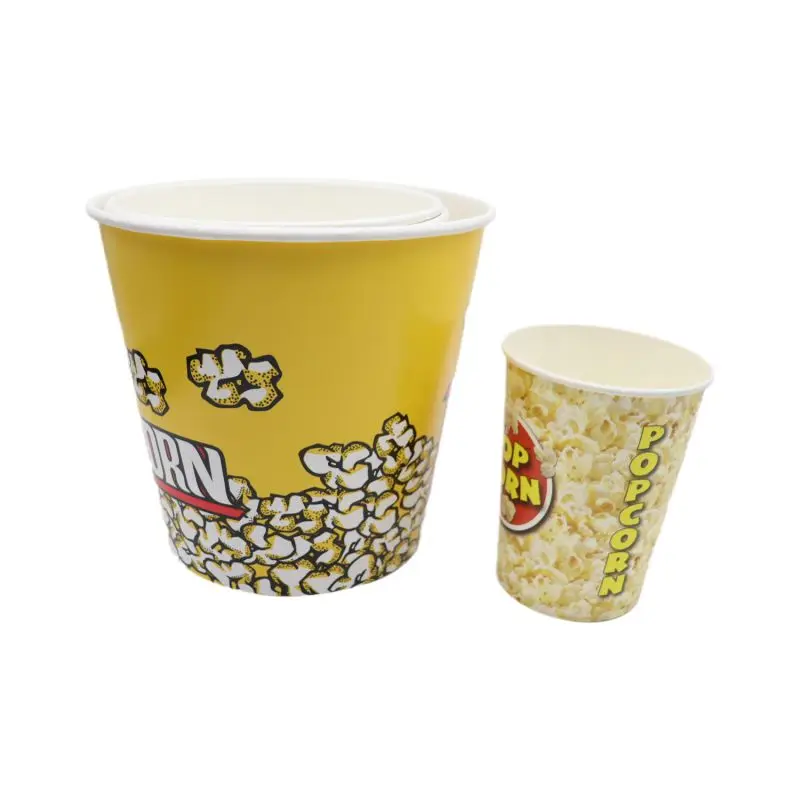 Customization Cylinder Disposable Cardboard  Packaging Paper Cinema Movie theater Popcorn Fried chicken Boxes Bowls