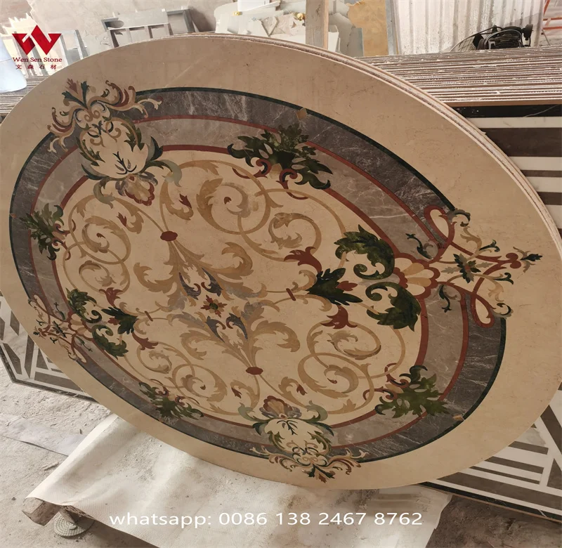 custom marble medallion flooring good quality waterjet marble flooring tile