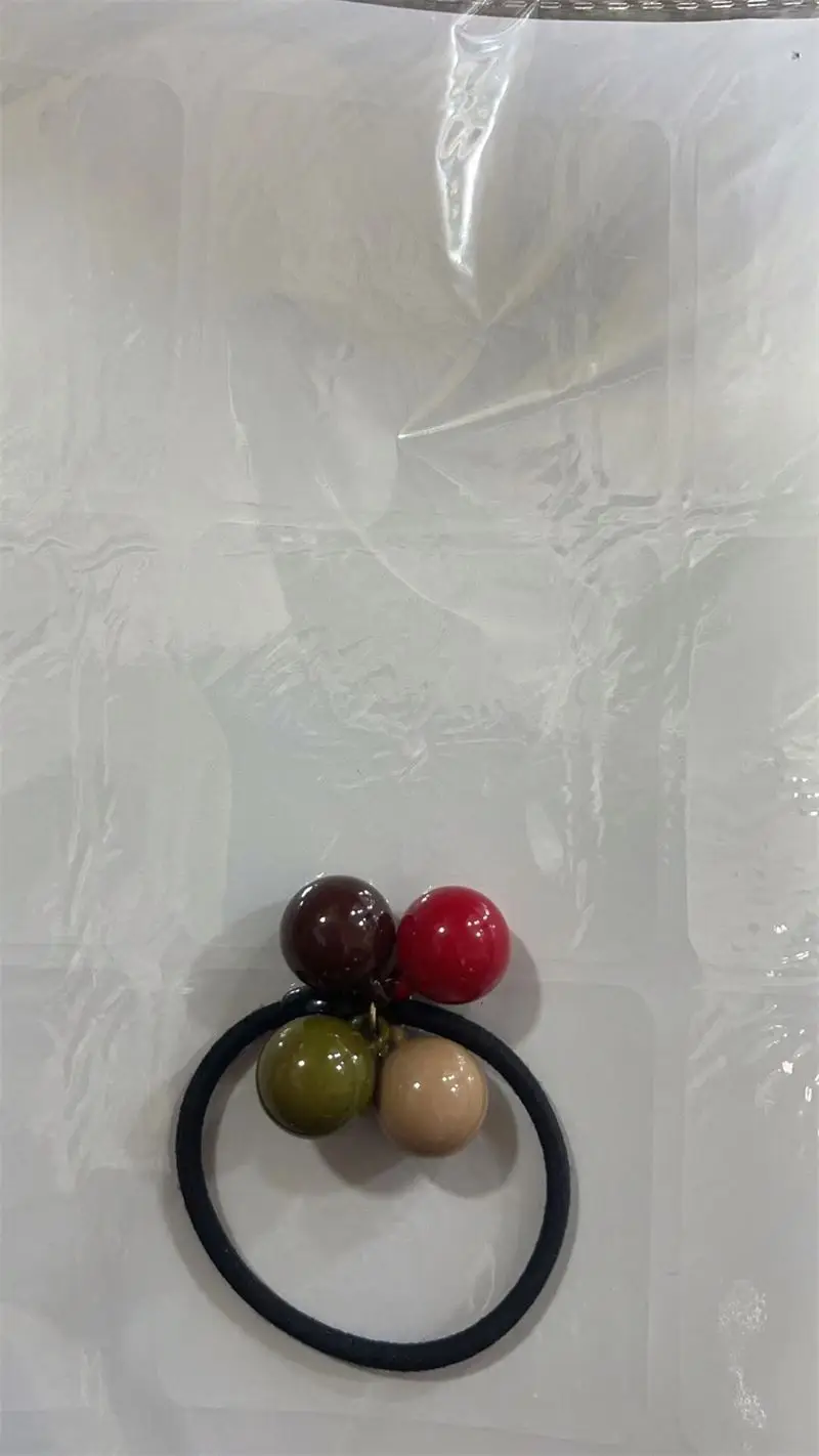 MYLULU Solid Color small knocker ball hair ties band elastic telephone cord wire hair coils hair rubber bands ponytail holder