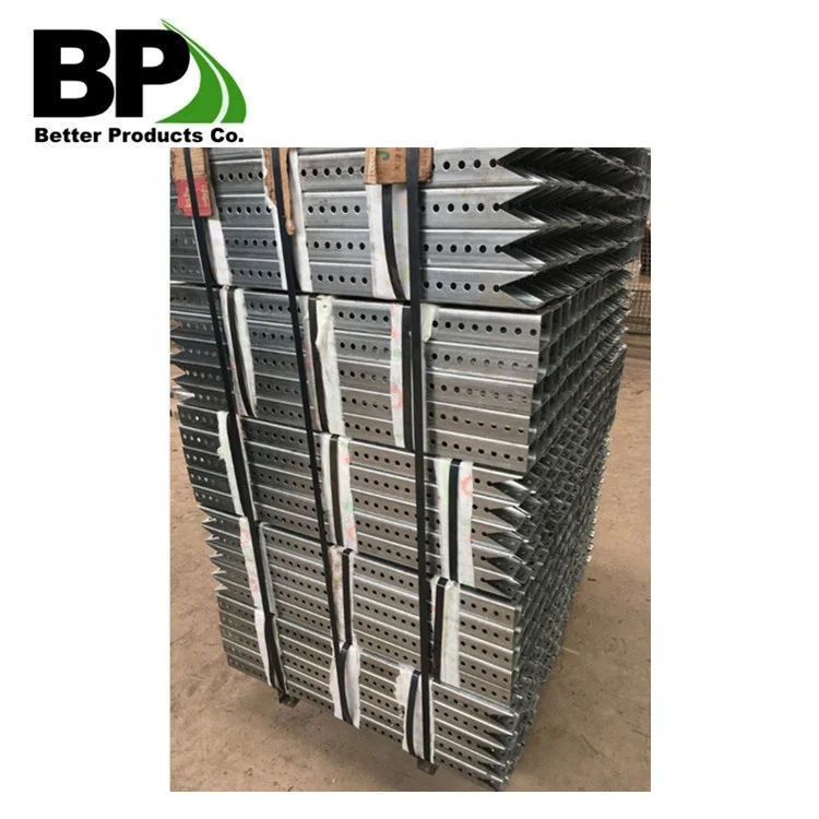 Green Painted Square Sign Post Compression ASTM Steel Sign Support