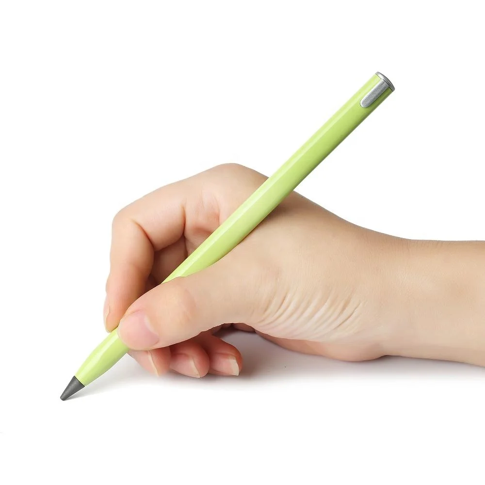 Ручка без чернил, рекламный или подарочный набор, долговечный карандаш с перьями, треугольный металлический корпус для студентов, карандаш для рисования, дневников