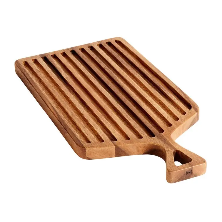 Wholesale Large Walnut Wood cutting board with handle for Kitchen Butcher chopping block Juice