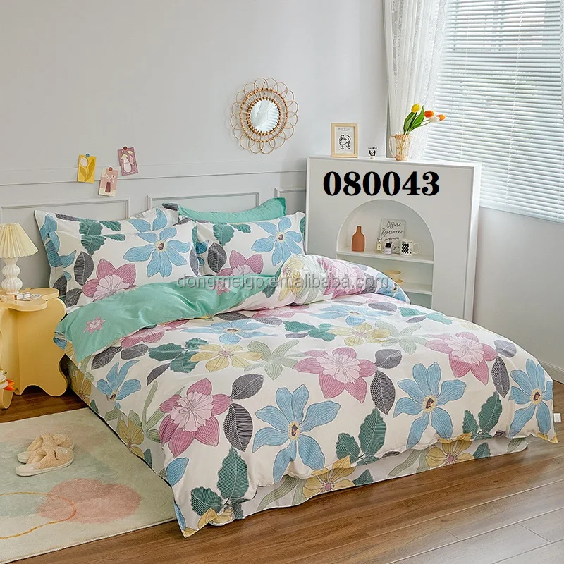 good quality home textile 100% Cotton Duvet Cover Home 4 Pieces Bed Sheet Set bed sheets set home textile