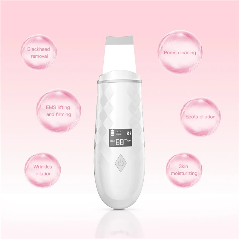 Wholesale Hand Hold Ultrasonic Face Cleaner Professional Sonic Peeler Dead Personal Care Product Skin Scrubber