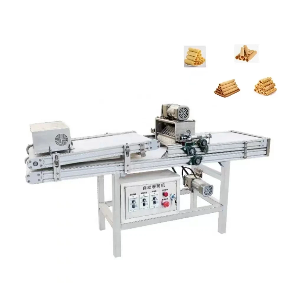 Commercial Automatic Wafer Roller Machine Cuchufli Rolling Machine Barquillos Roller for Sale