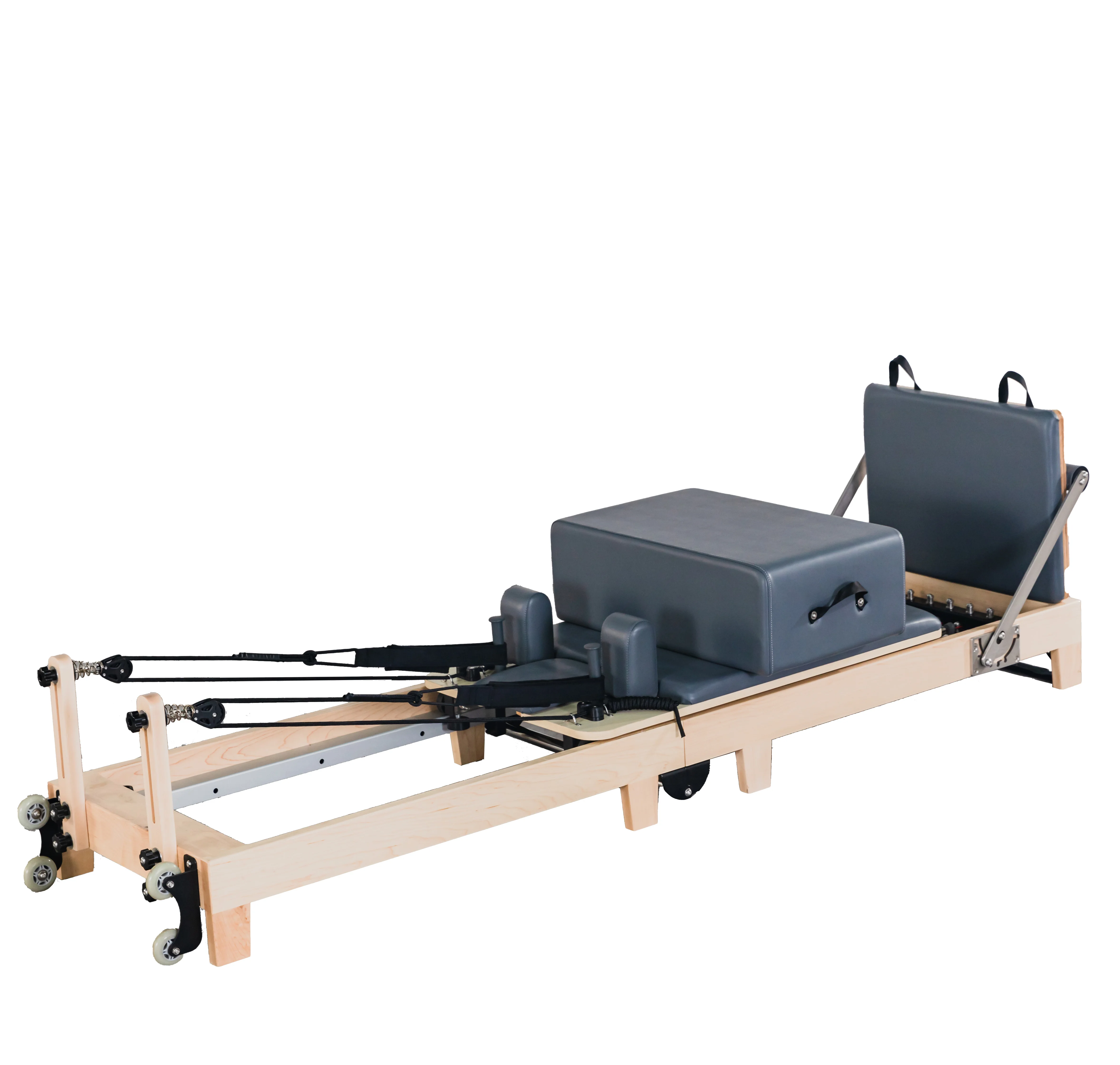New design foldable pilates equipment studio wood folding pilates reformer machine with box and jump board