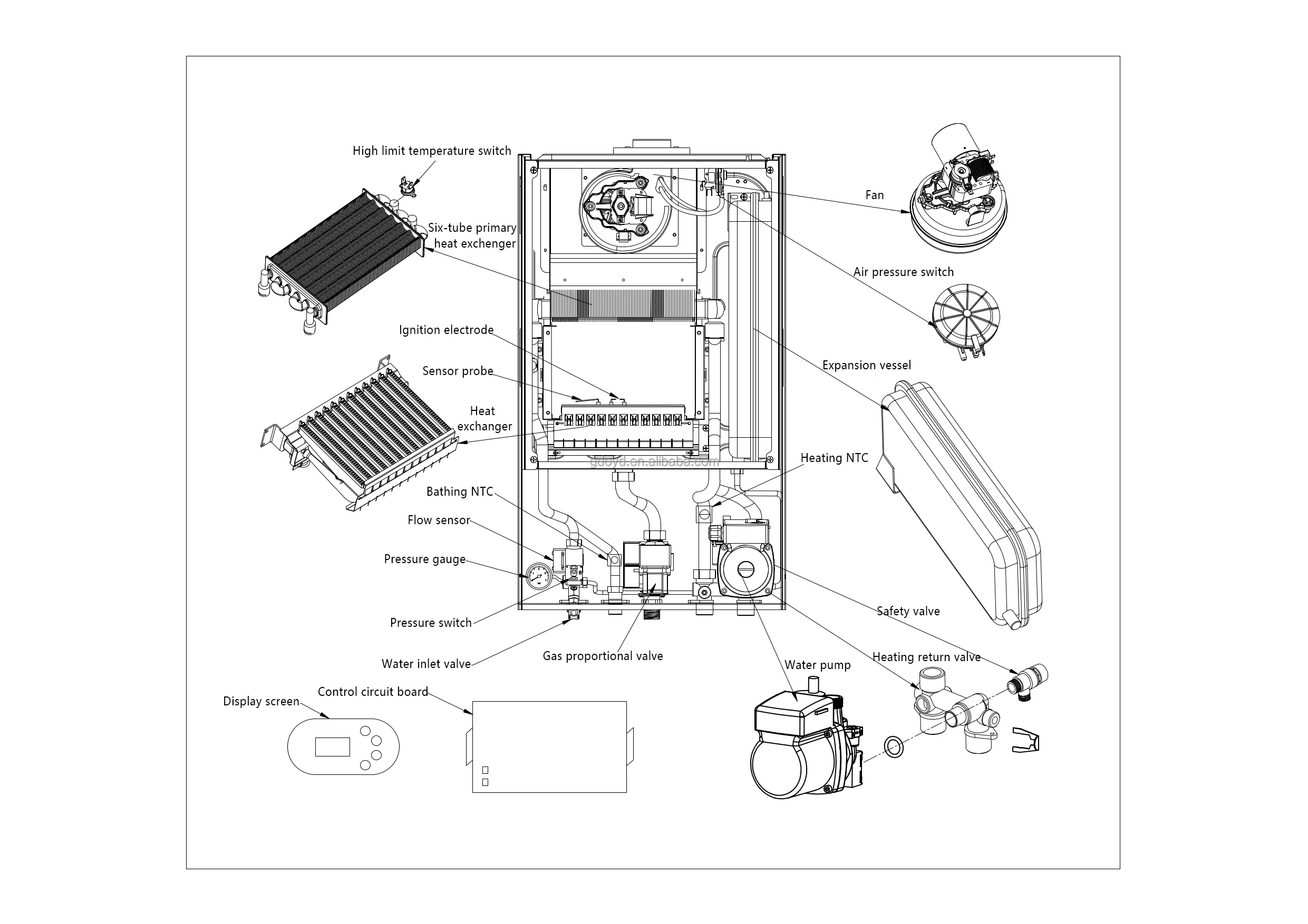 double-circuit gas boilers Oyd A7  Multi-Power available for home central heating and hot water