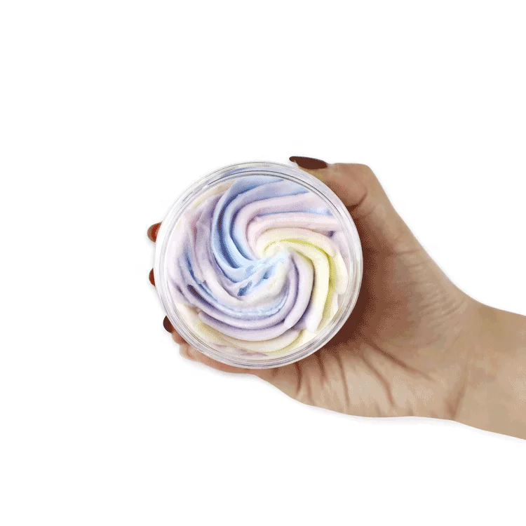 Colorful Watermelon Smell Rainbow Butter with Ice Cream Texture Easy to Apply Bath and Body Moisturizing Body Butter for Adults