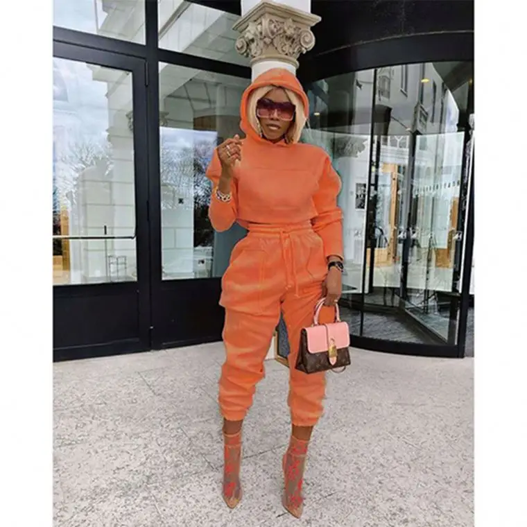 Fancy new print spring 2021 new arrival hoodie tracksuit sportswear casual women clothing two piece pants set