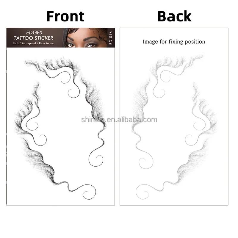 New Sale Ladies Hairstyling Sticker Makeup Curly Temporary Tattoo Baby Hair Edge Stickers