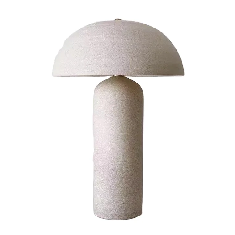 Modern creative simple hotel home mushroom table lamp decorative bed side ceramic table lamp