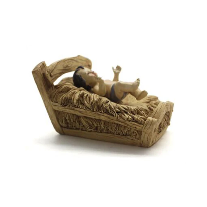 European and American creative resin craft gifts Western church decorations religious baby cradle ornaments
