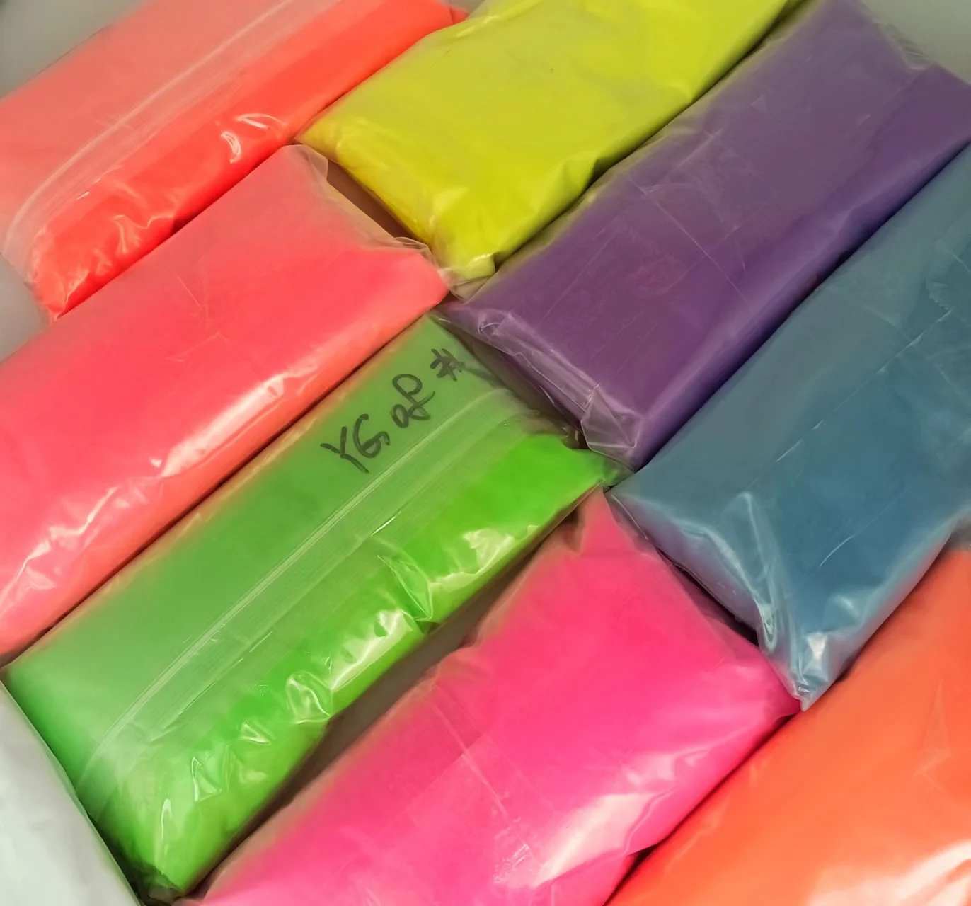 BIN Hot Selling fluorescence Neon colors 1kg bright acrylic nail  powder Polymer Powder  For Salon
