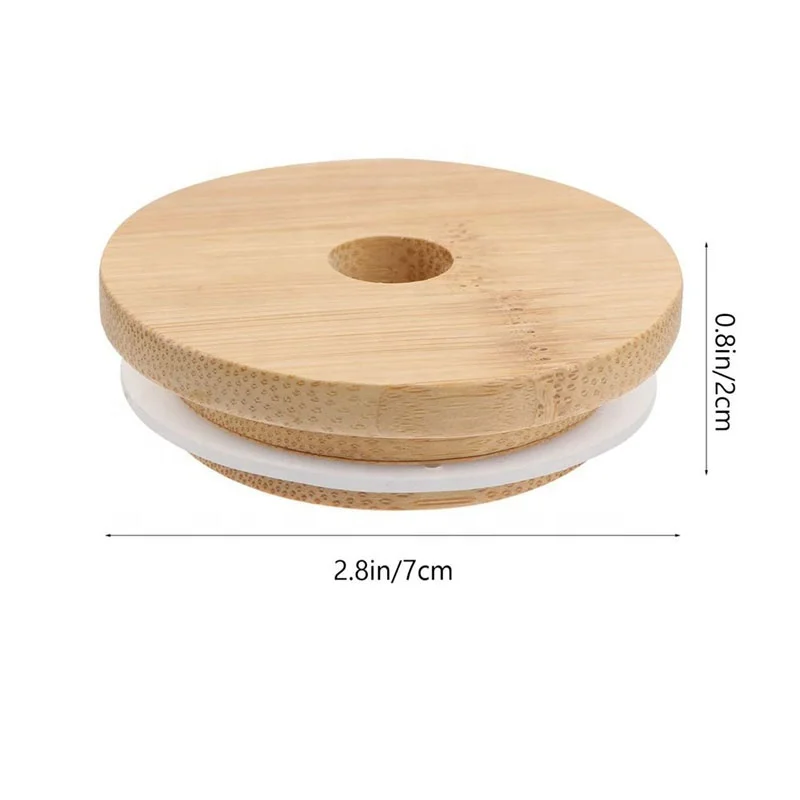 70mm Customized Air Tight Bamboo Wooden Lid for Cosmetic Glass Jar