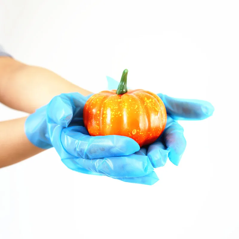 Plastic PE TPE Disposable Gloves Thermoplastic Elastomer Poly Gloves