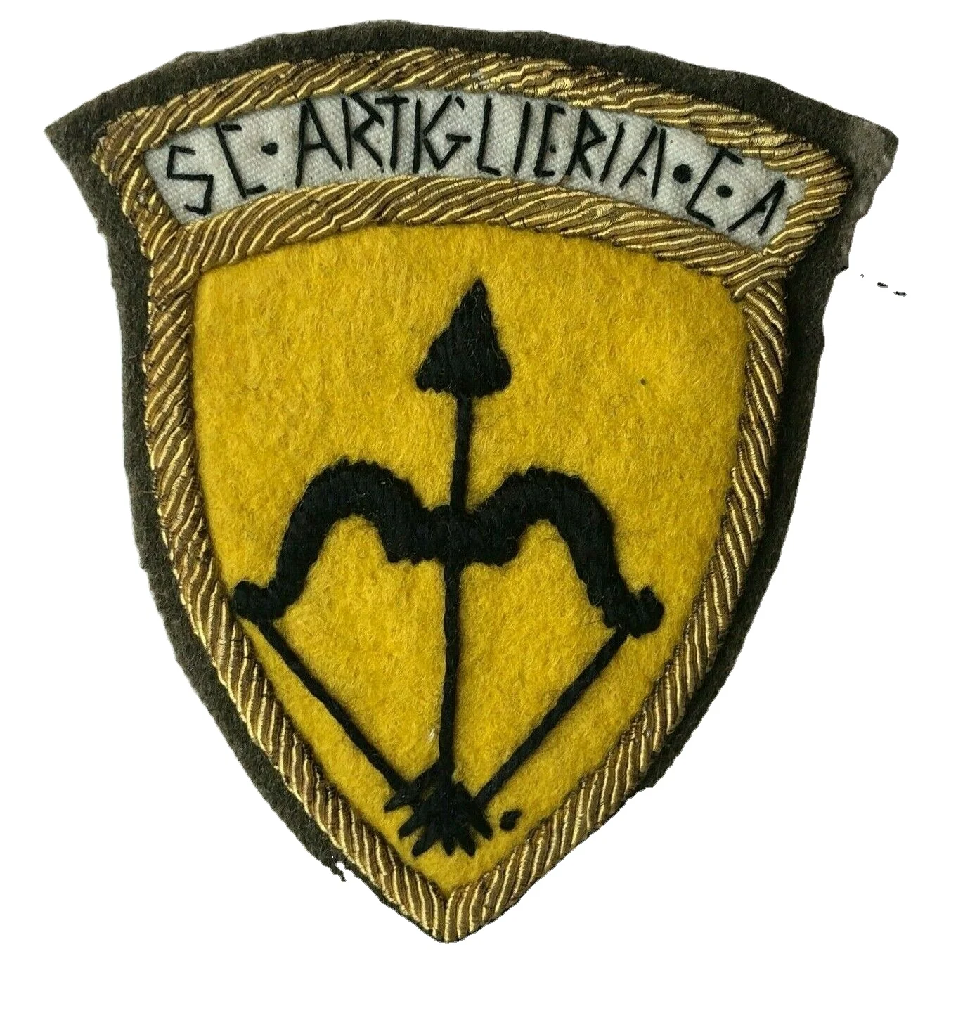 Custom High Quality Italian Anti Aircraft School Bullion Thread Badge Patch