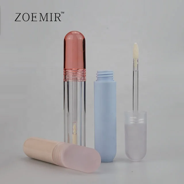 Zoemir lipgloss tubes kit PETG material bullet shape top lipgloss tube cosmetics packaging lip glaze container