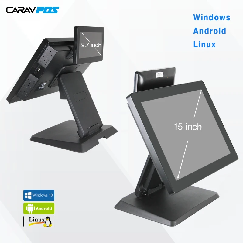 15inch Retail All in One Windows/Android POS Terminal Machine Touch Screen Full Cash Register Windows Store POS System