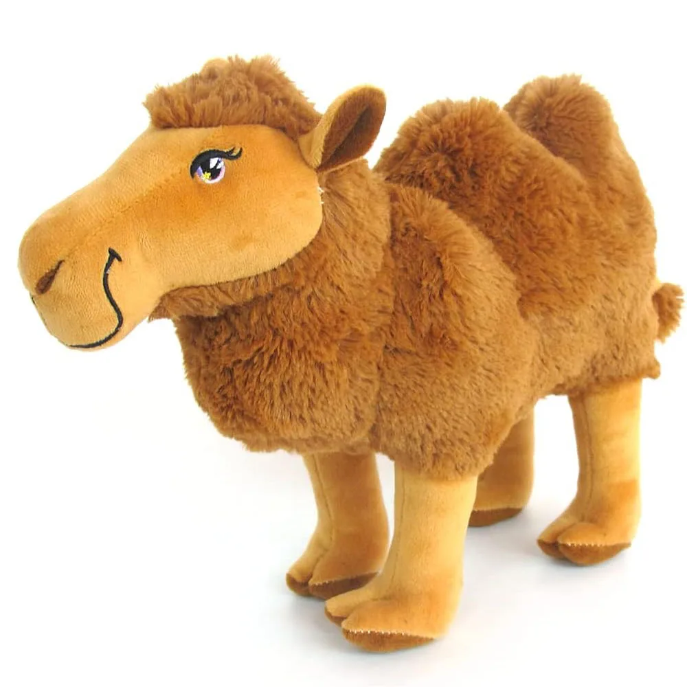 Plush Soft Humpback Camel Stuffed Toy Kids Home Nursery Animal Decorations Zoo Party Prop Gift Animal Toys Brown Plush Camel