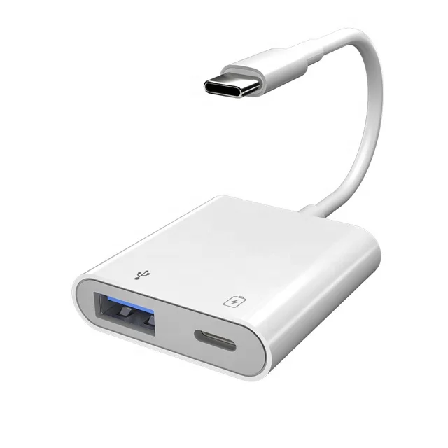 2 в 1 Type-C OTG адаптер 18 Вт DP QC кабель быстрой зарядки преобразователь Type C в USB3.0/USB C адаптер зарядки