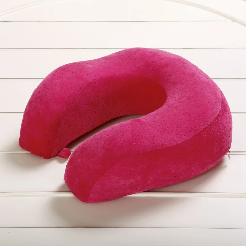 Slow-Rebound Cheap U-Shaped Neck Pillow Portable Air Travel Car Neck Pillow