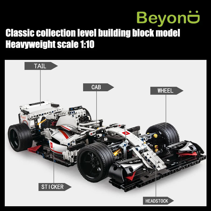 hot sales diy assembly car F1 model building bricks toys technic for child
