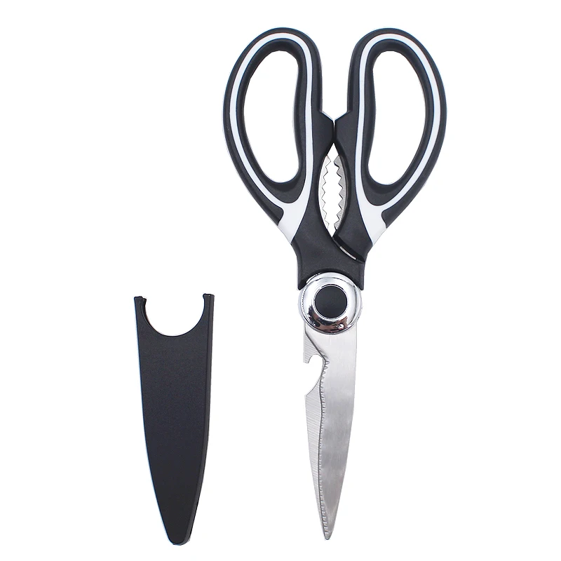 Heavy Duty Cooking Scissors, Multi-Purpose Kitchen Shears with Cover for  Chicken Meat Fish Poultry Vegetables