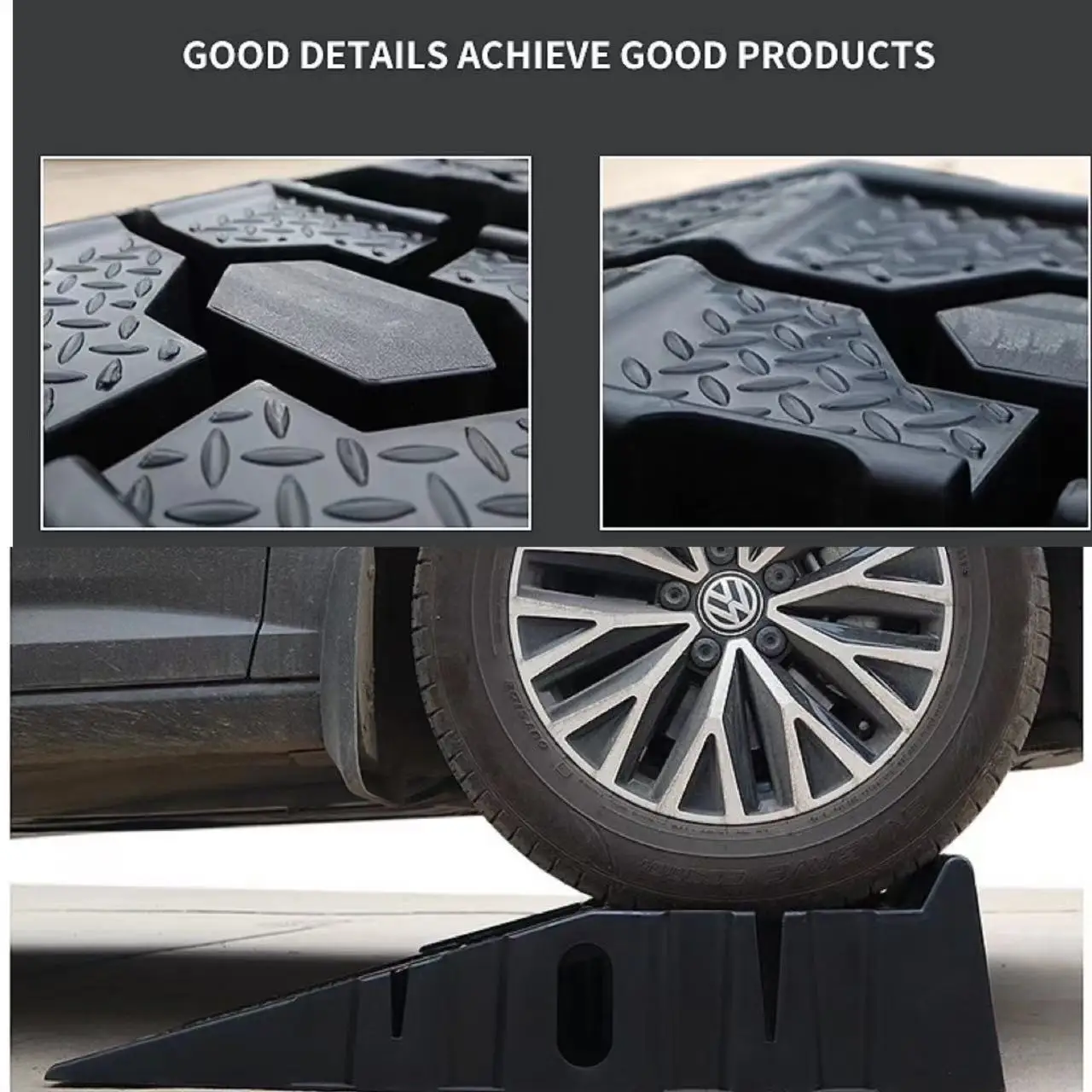 High quality Garage Outdoor Portable Auto Plastic Car Ramps with Heavy Duty Material Repair Car