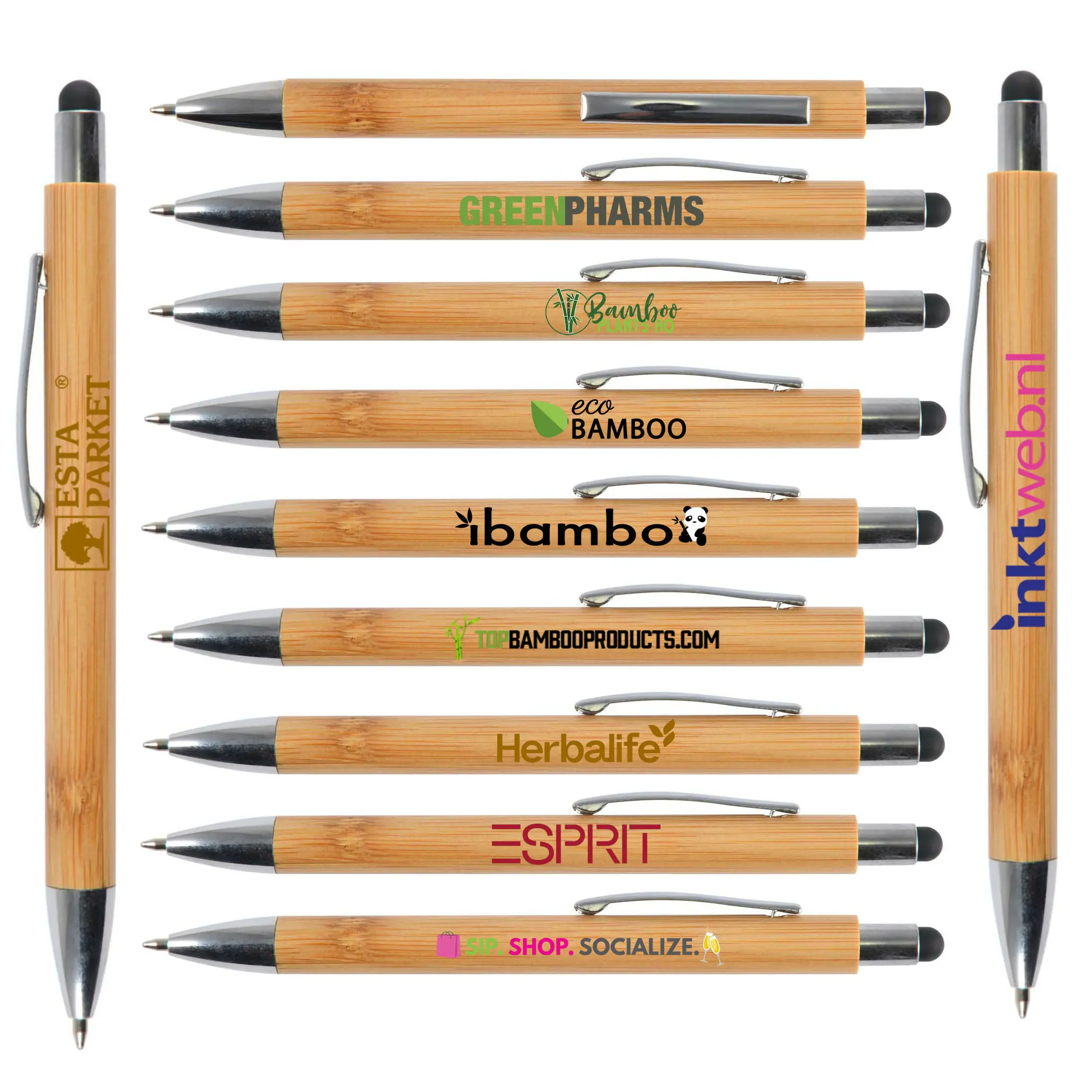 Eco Friendly Laser Engraved Personalized logo Wooden Bamboo Ballpoint Pen-customized writing ink wood Stylus bamboo Ball Pen