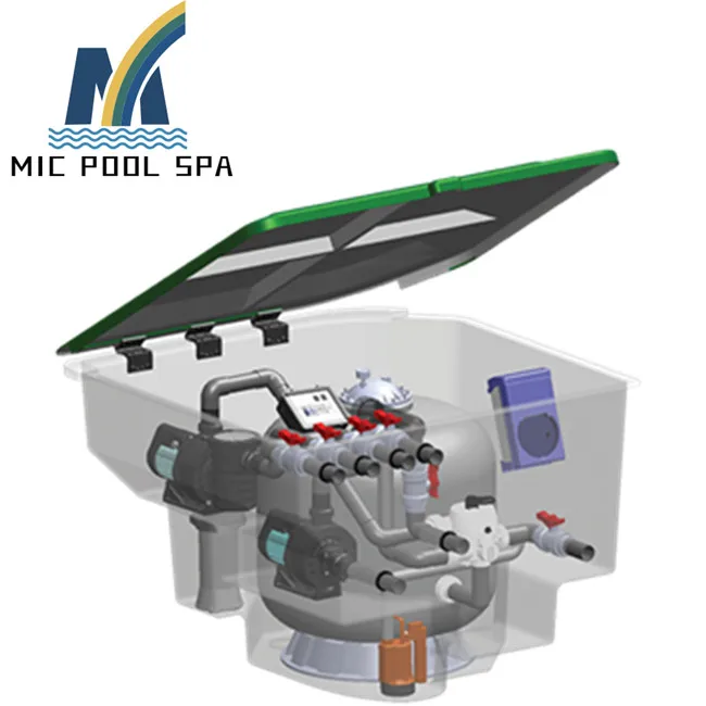 Inground swimming pool Integrated sand filter