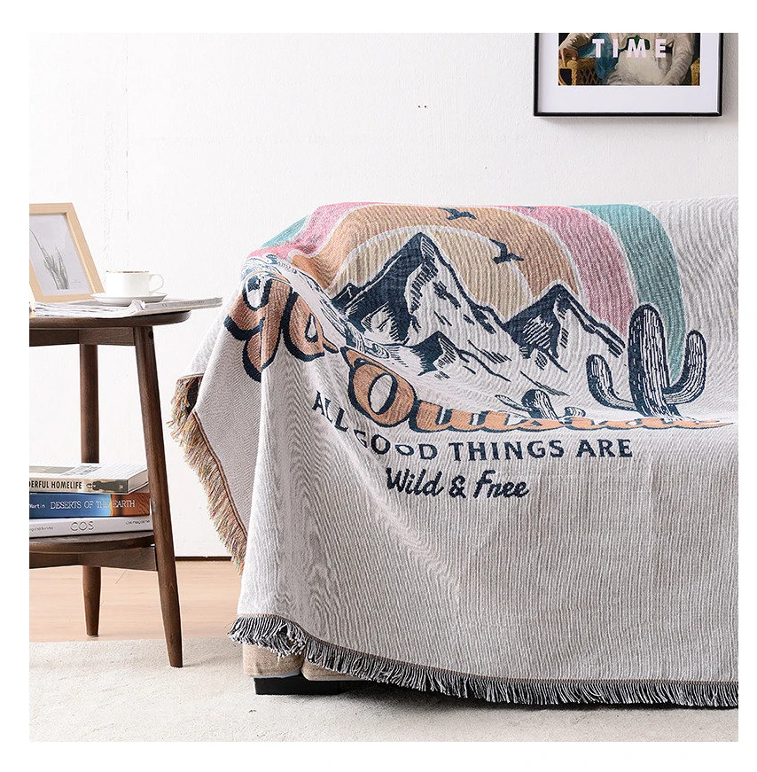 Рекламный логотип на заказ, одеяло для дивана, украшение для дома, гостиной, теплый смешанный гобелен (1600398579195)