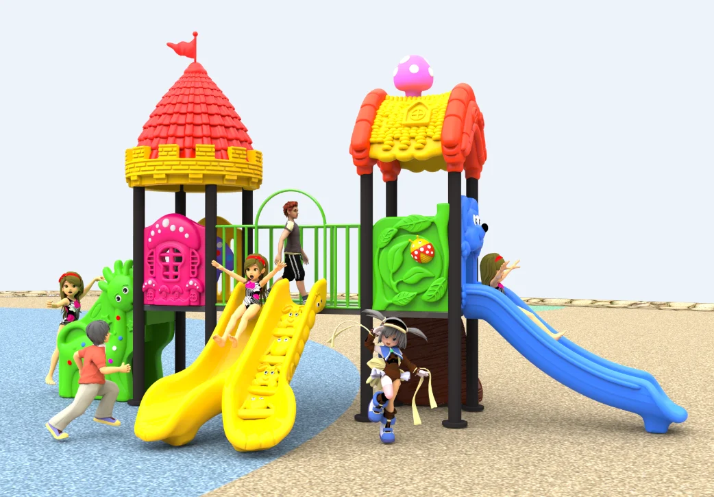 outdoor playground kids lovely plastic slide kindergarten outdoor playground equipment for children factory Outlet