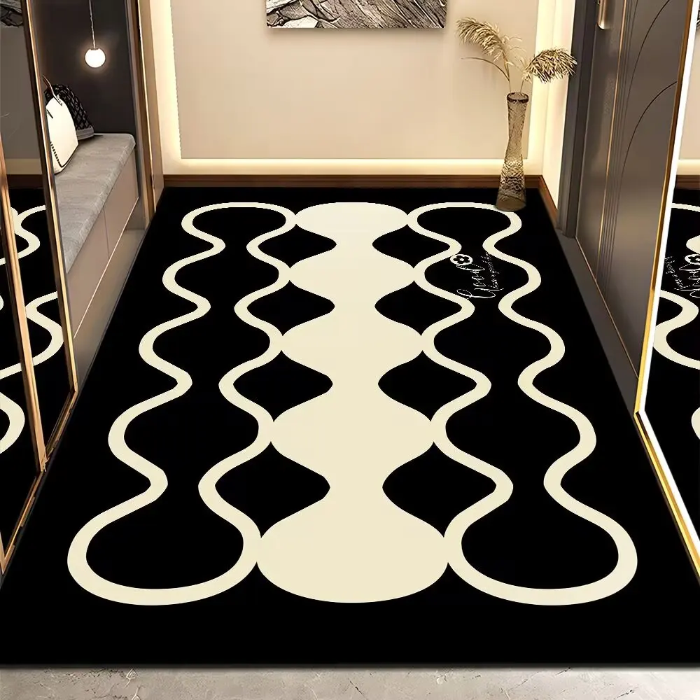 High-end Customized Non-Slip Entry Leather Carpet Door Mat for Entrance Bathroom Living Room