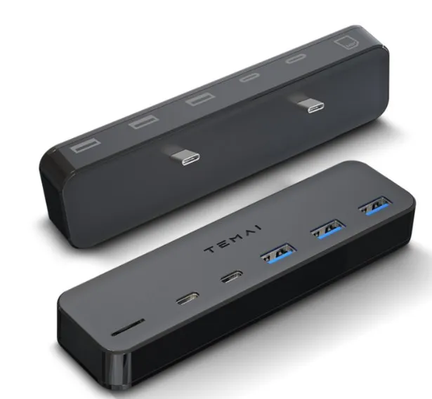 car accessories fast charging hub USB expander docking station charging port adapter extender for tesla model3/y