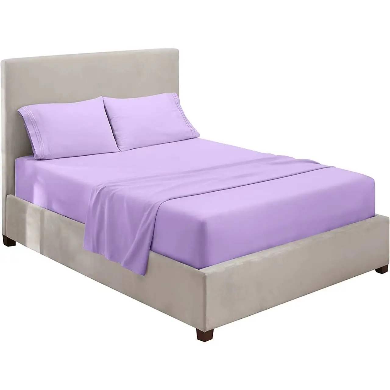 Bed Sheets 4 Piece  Deep Pocket Brushed Microfiber Wrinkle Fade Stain Resistant Queen Size bed sheet set