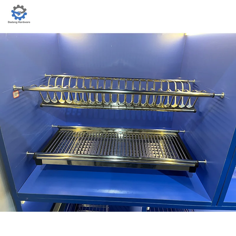 2024 Kitchen Storage Stainless Steel Cabinet Dish Drainer Dish Plate Rack Holder