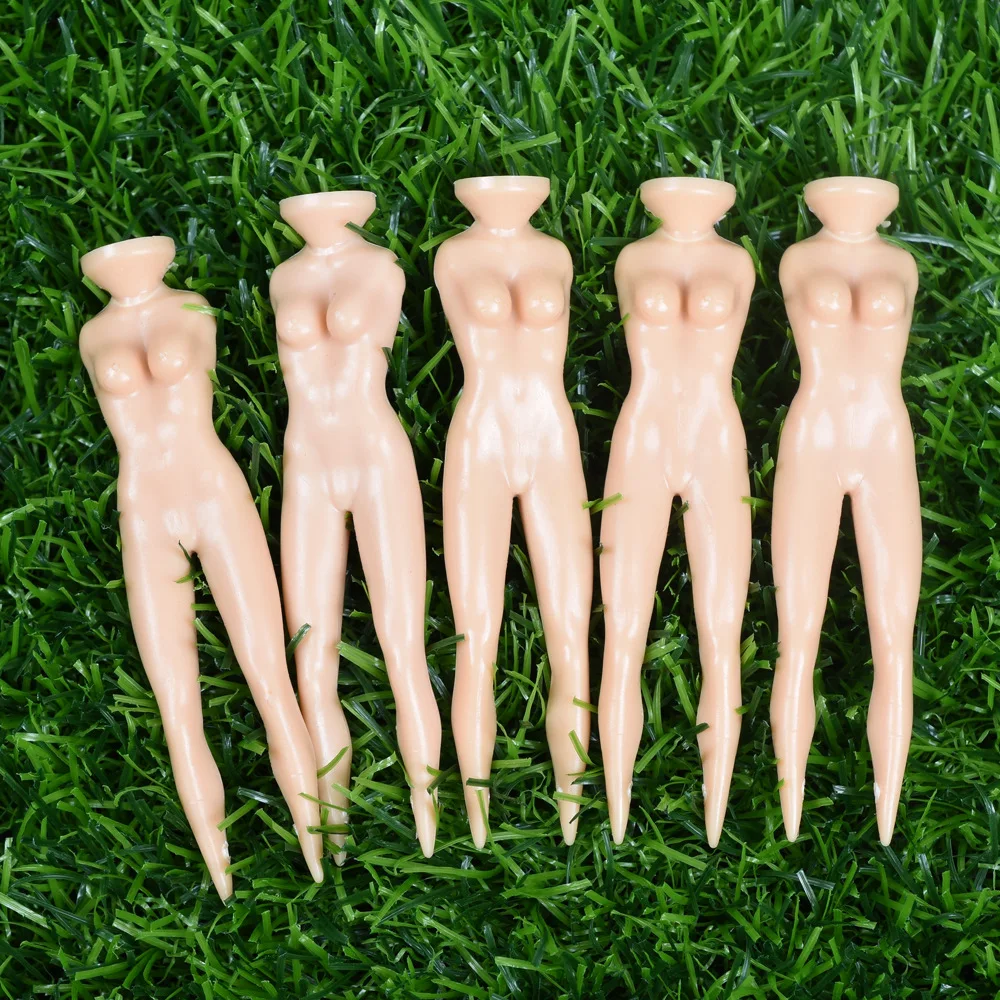 76mm Funny Sexy Naked Lady Golf Tee Plastic Rubber Manikin Golf Equipment Accessory for Golfers Golf Gift Bulk Packed