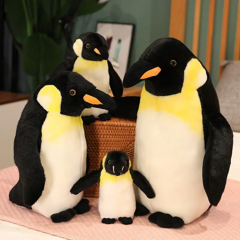 Realistic Zoo Animals Soft Toys Lifelike Penguin Stuffed Animals