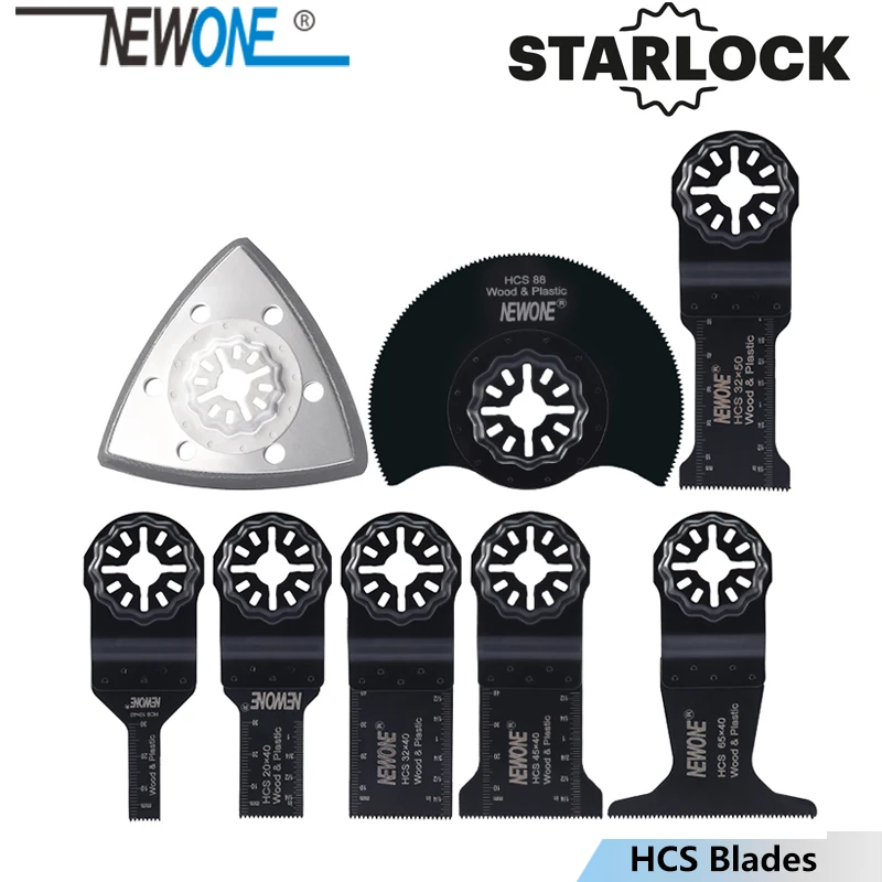 NEWONE 1pc HCS  Carbide Starlock Oscillating Tools Saw Blades Multi-tool Renovator blade for Wood Plastic working Remove Soils