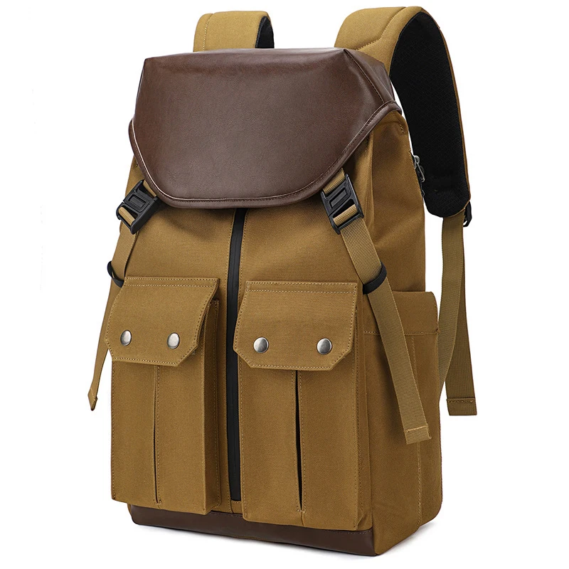 Canvas Notebook Bag Business Work Rucksack College School Computer Bag Vintage Backpack for Men Travel  Laptop Backpack Rucksack