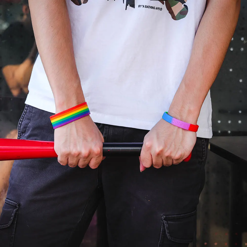 Cheap Custom Logo Full Color Print Party Sport Basketball Festival PRIDE Silicone Wristband