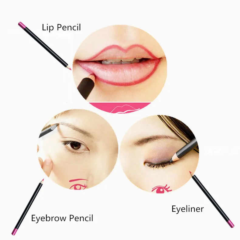 Low moq private label matte natural waterproof lip liner high pigment customized lipliner pencil